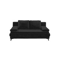 SCHLAFSOFA mit Bettkasten und Schlaffunktion - Schwarz Hochglanz/Schwarz, Holz/Kunststoff (210/96/106cm) - ed exciting design