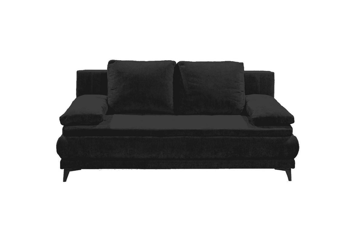 SCHLAFSOFA mit Bettkasten und Schlaffunktion - Schwarz Hochglanz/Schwarz, Holz/Kunststoff (210/96/106cm) - ed exciting design