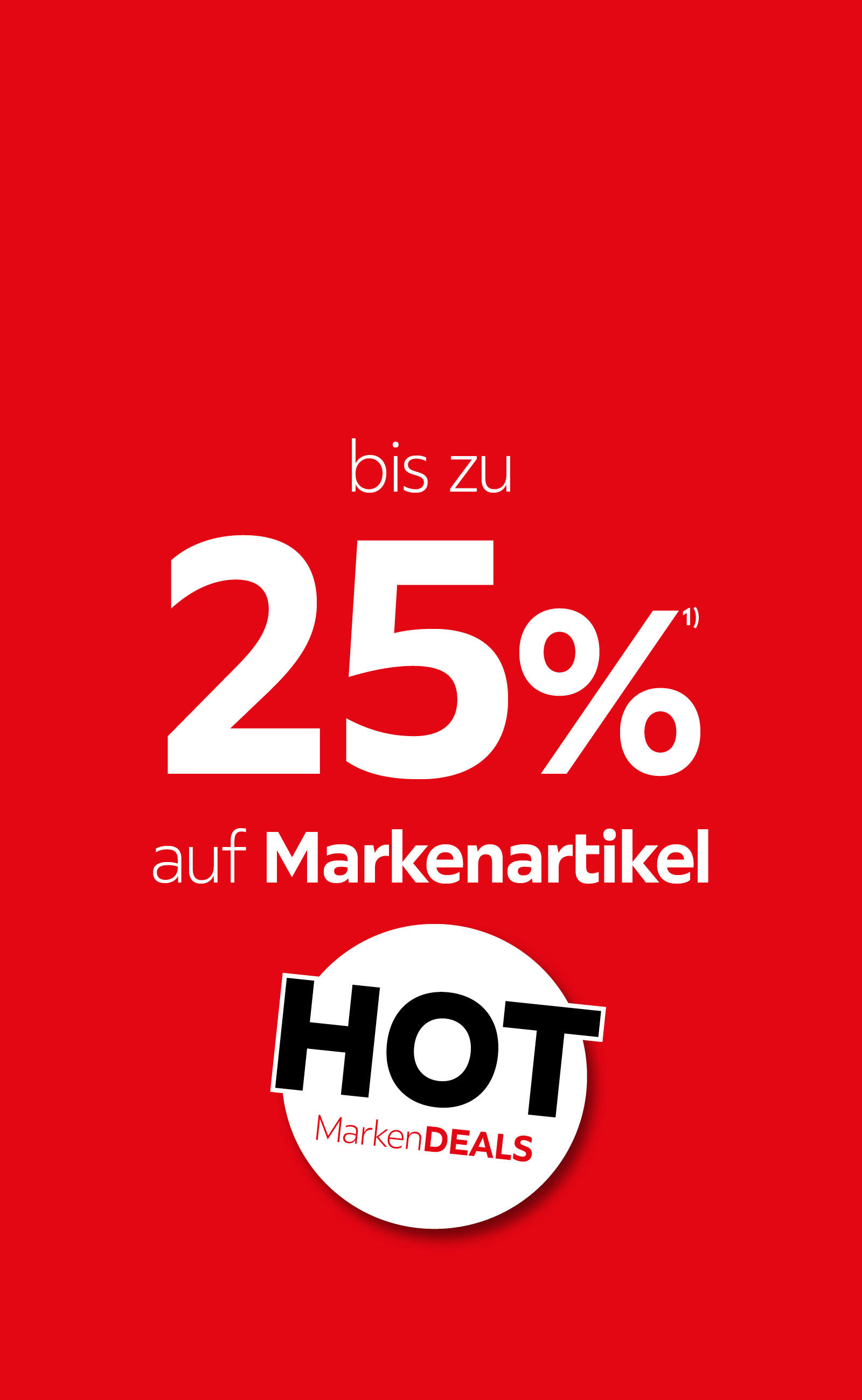 25% auf Markenartikel