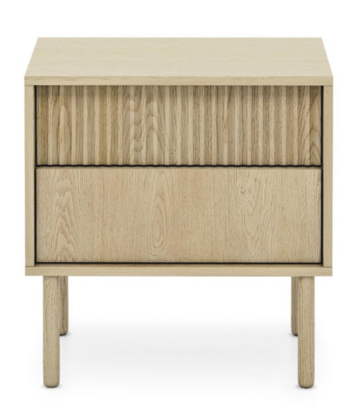 NACHTTISCH Weiß AVO Gerillt - Gelb, Holz (53.5/55/39.5cm) - Sepro Meble