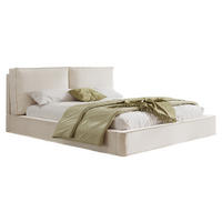 POLSTERBETT 180x200 cm in Beige mit Chenille-Bezug, gepolstertem Kopfteil und Lattenrost - Beige, Textil (180/200cm) - IVMEU