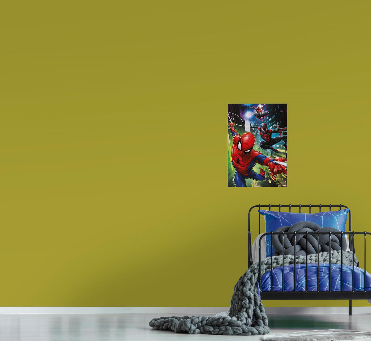 LEINWANDBILD Marvel Spiderman und Freunde - Leinwand 50x70cm - Multicolor, Holzwerkstoff (70/50cm) - Marvel