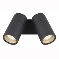 AUSSEN-WANDLEUCHTE Aluminium Schwarz 2 flammig - Schwarz, Metall (15/11.8/10.5cm) - Globo Lighting