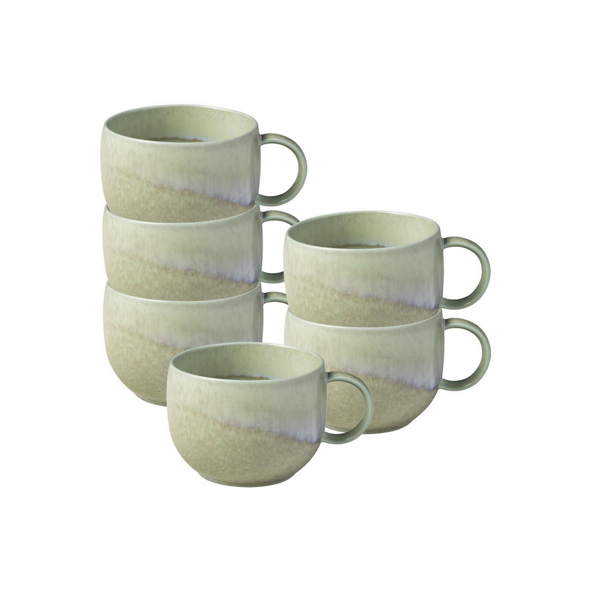 ESPRESSOTASSEN Perlemor Alga grün 60 ml 6er Set - Grün, Keramik (0.06L) - like.Villeroy & Boch