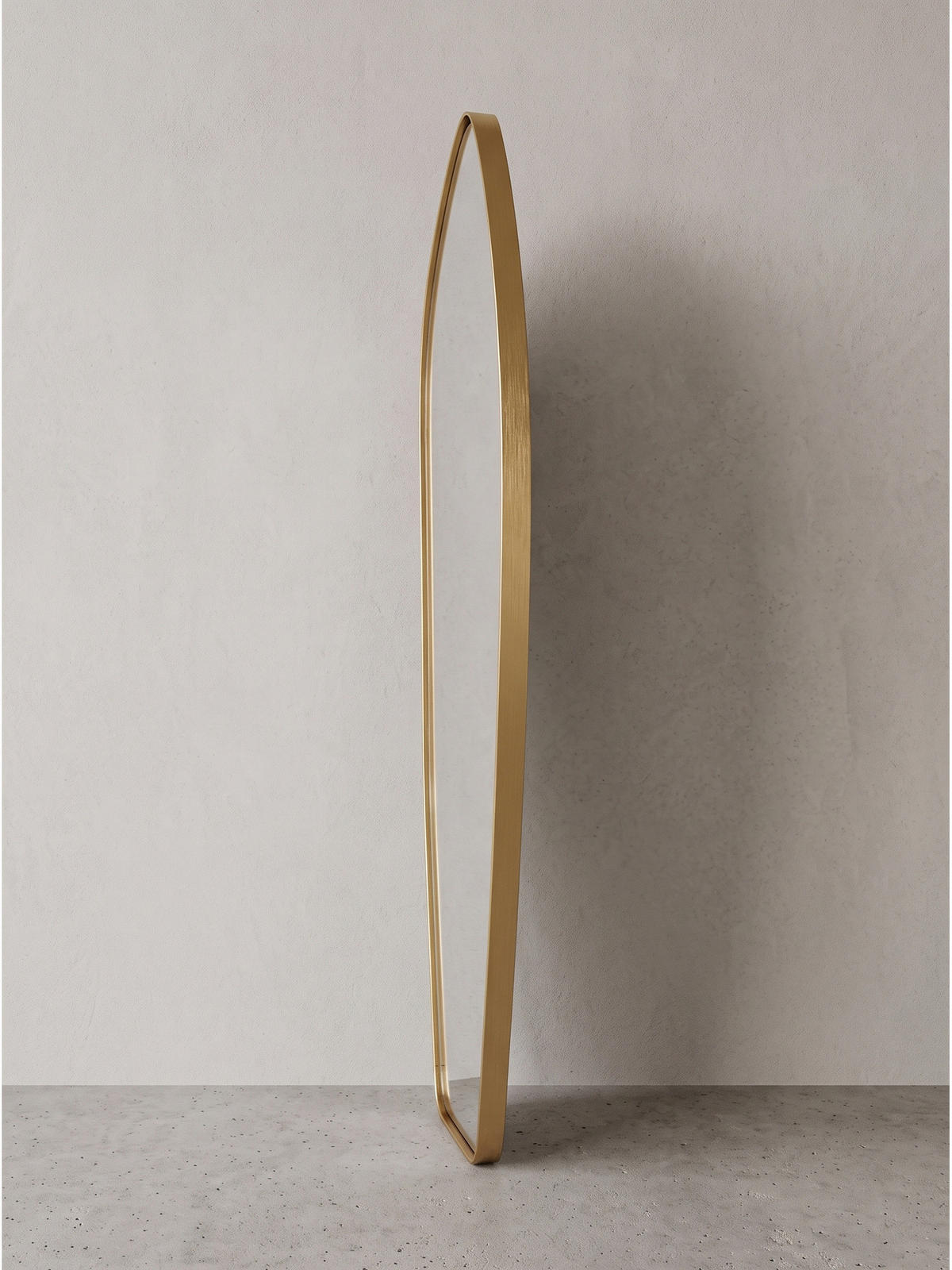 WANDSPIEGEL Asymmetrisch Metall Gold 33x90 cm Modern - Goldfarben, Glas (33/90/3cm) - KADIMA DESIGN