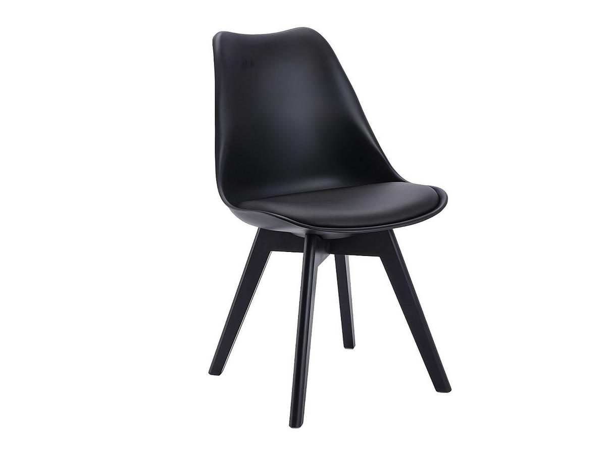 STUHL 6er-Set - Polypropylen - Schwarz mit schwarzen Füßen - JODY - Schwarz, Kunststoff (57/82/49cm) - Vente-Unique