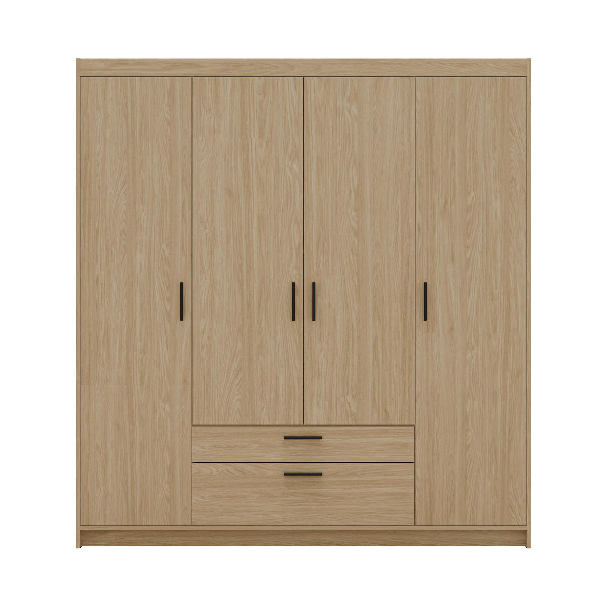 KLEIDERSCHRANK Storicos Geölte Eiche 176,3/190,5/53 cm - 4T2S Modern mit Schubladen - Eichefarben, Holzwerkstoff/Kunststoff (176.3/190.5/53cm) - AX Living