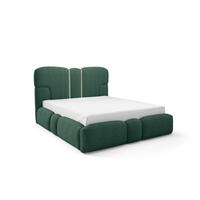 POLSTERBETT Jordan Komplettset - Grün, Holzwerkstoff/Textil (200/200cm) - Fun Möbel