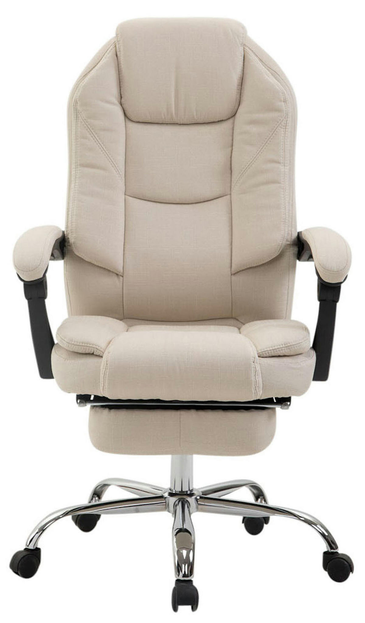 BÜROSTUHL Castan, Stoff Creme - Creme, Textil/Metall (67/124/64cm) - TPFLiving