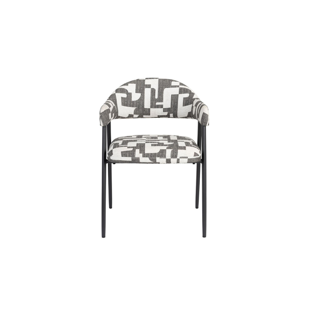 ESSZIMMERSTÜHLE Miyo Dunkelgrau - 2 er Set - Schwarz, Metall (55/81/58cm) - Dutchbone