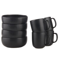 FRÜHSTÜCKS-SET (8-teilig) Casa Nova - Schwarz, Keramik (16/7/16cm) - BUTLERS