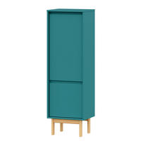 MIDISCHRANK mit 2 Türen - Pinie Massivholz - Softclose - Petrol, Holz (44/138/35cm) - home24