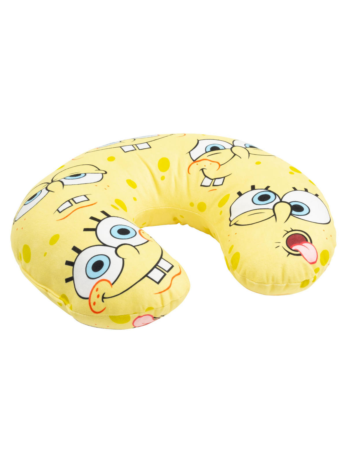 NACKENKISSEN Spongebob Schwammkopf Gelb 35 x 30 cm - Gelb, Textil (35/30cm)