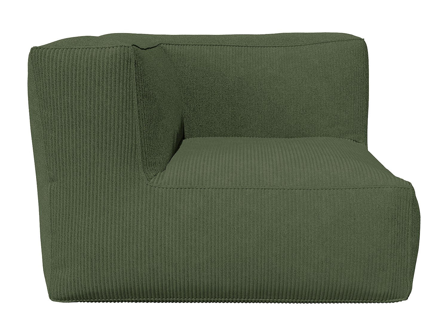 SESSEL mit gerader Rückenlehne - 1 Person - Stoff, Samt - Grün - - Grün, Textil (95/80/95cm) - Vente-Unique