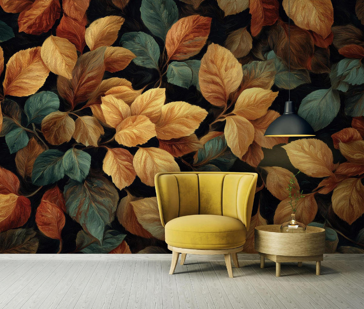 FOTOTAPETE Blätter Natur Bunt 150x105 cm - Multicolor, Papier (150/105cm) - Wallarena