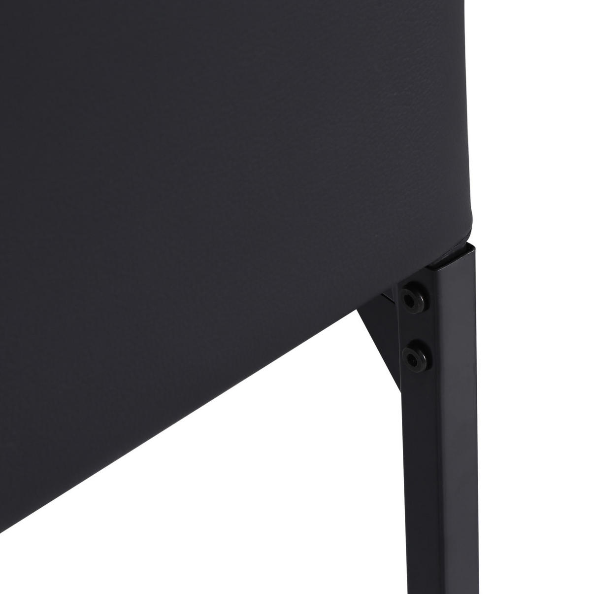 ESSZIMMERSTUHL 4er-Set gepolstert 41 x 50 x 91 cm Kunstleder Schwarz - Schwarz, Metall (50/91/41cm) - Meubliv