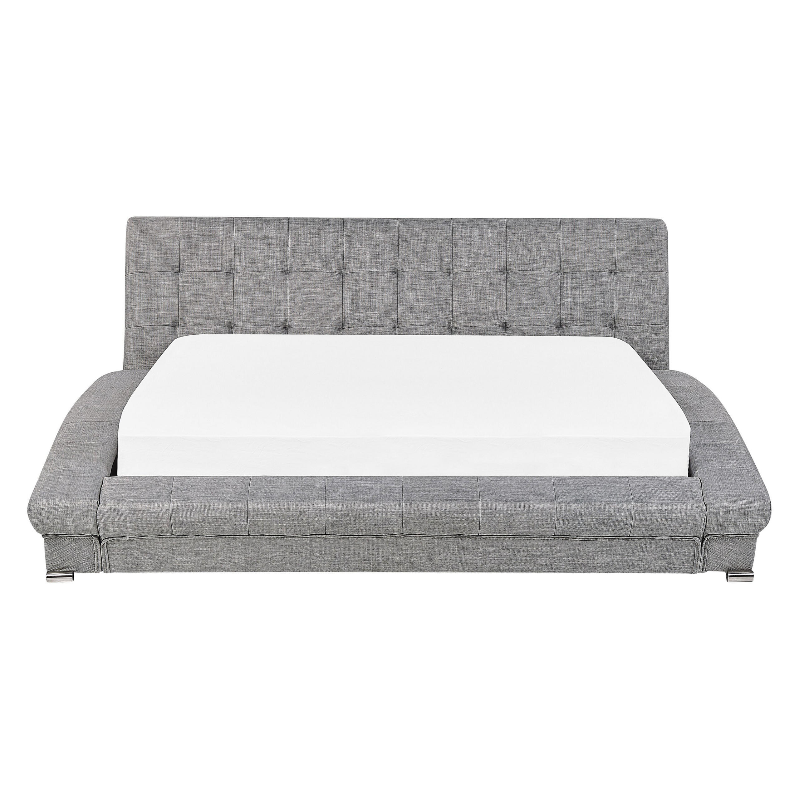 POLSTERBETT 160/200cm Grau Lille - Grau, Textil (160/200cm) - Beliani