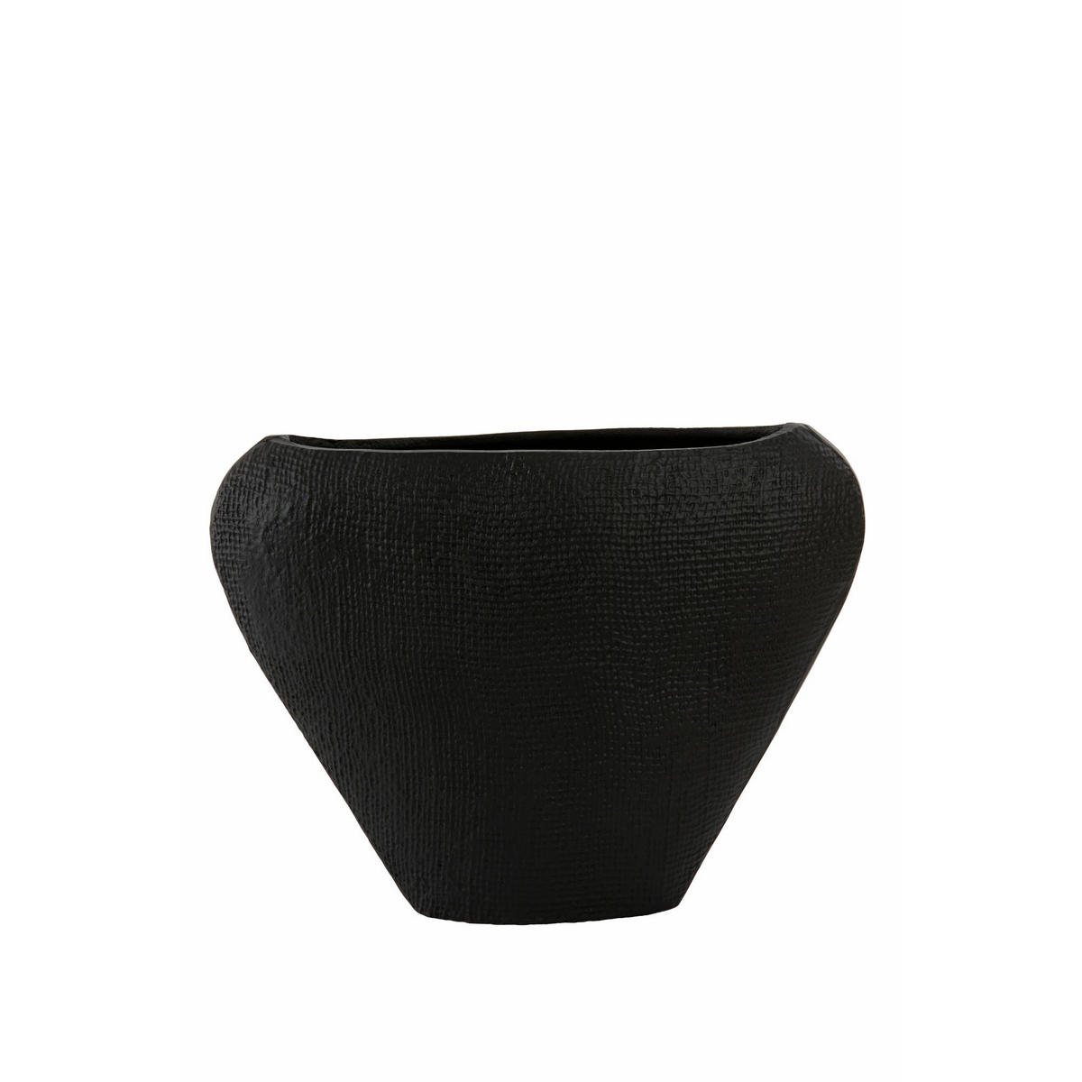 VASE Mayoro Schwarz 38/12/28 cm - Schwarz, Metall (28cm) - Light & Living