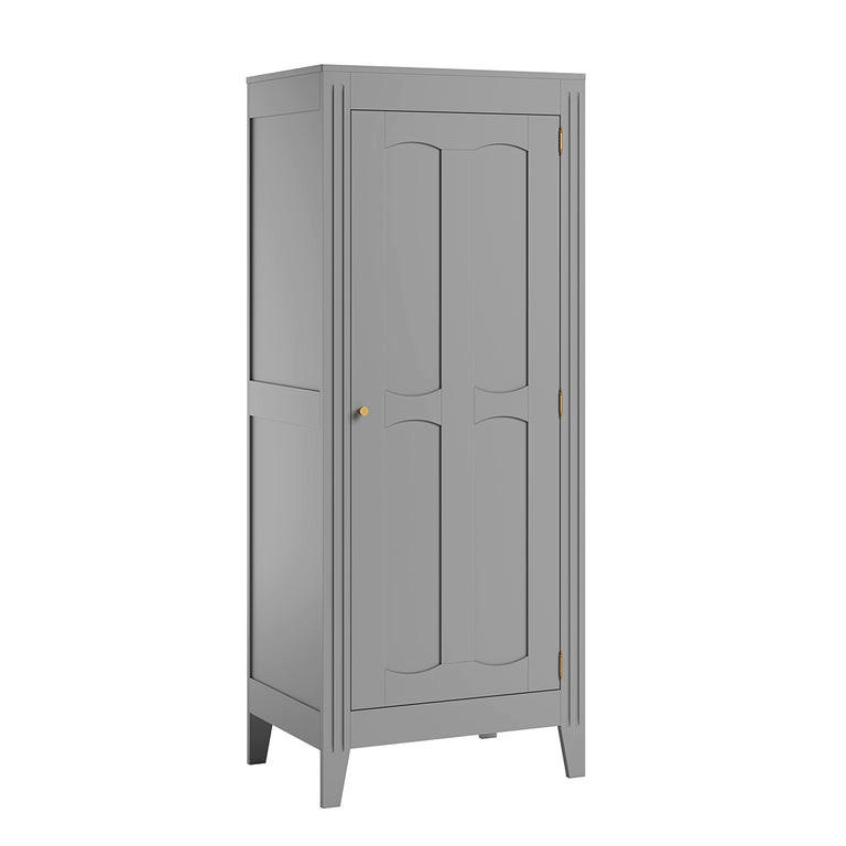 SKRIŇA 1 dvere Sivá - sivá, kompozitné drevo (80/197/55cm) - Petits-meubles
