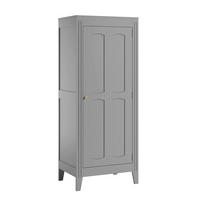 OMARA 1 vrata Siva - siva, leseni material (80/197/55cm) - Petits-meubles