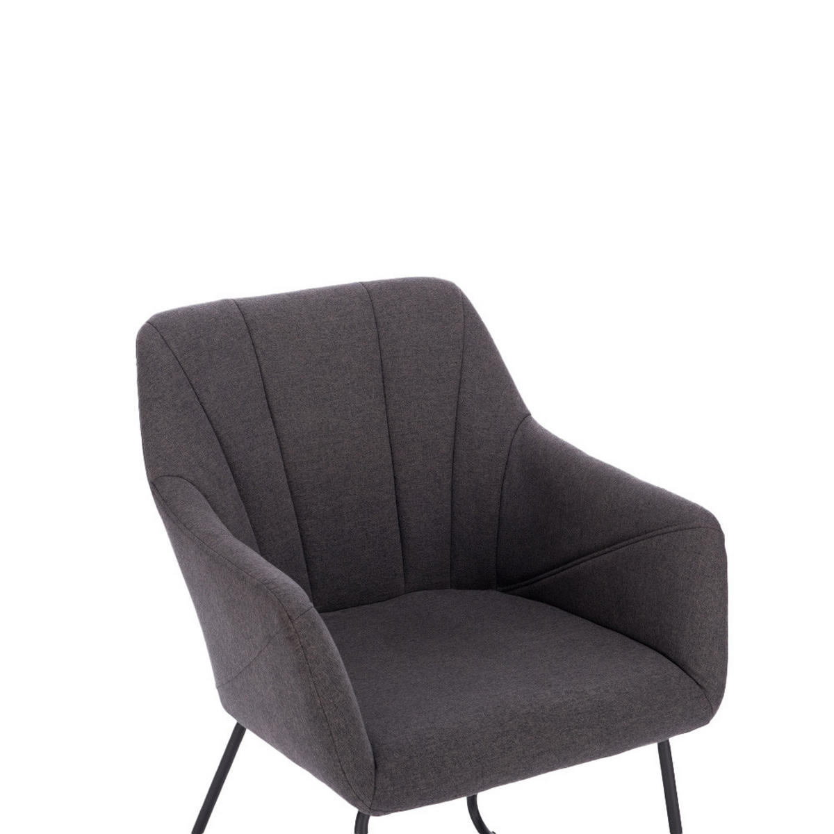 ESSZIMMERSTUHL PAKU - Menge: 2 - Anthrazit, Textil/Metall (59/84/64cm) - Home Deluxe