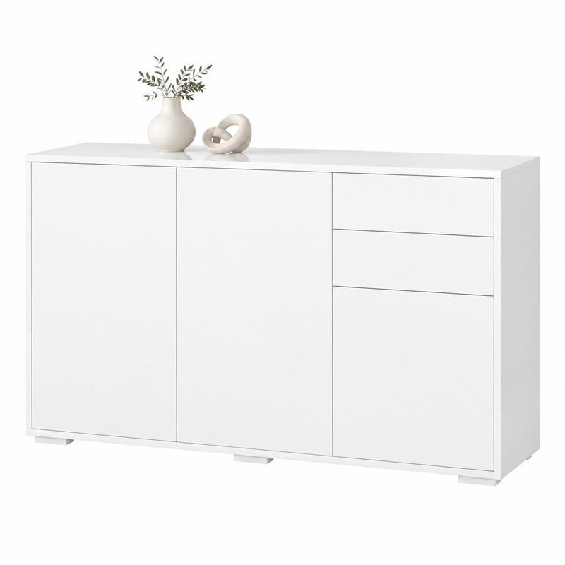 Meubliv Sideboard Weiß 36x74x117 cm
