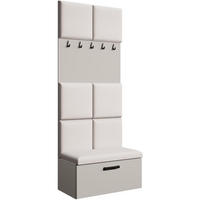 GARDEROBE Margaret I 81/203/43 gepolsterten Paneelen - Kaschmir/Schwarz, Holzwerkstoff/Kunststoff (81/203/43cm) - Beautysofa