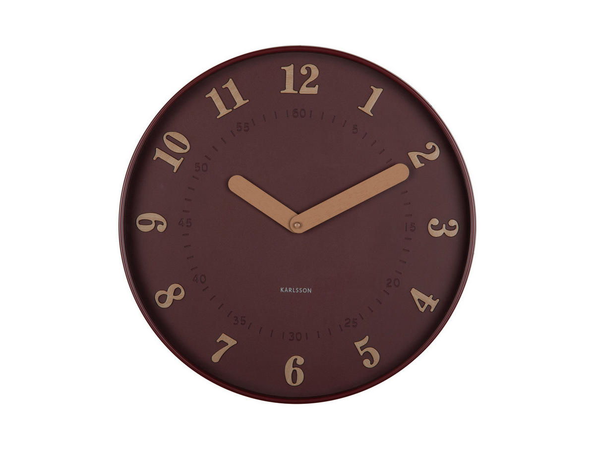WANDUHR Amena Rot 40/4/40 cm - Rot, Kunststoff (4/40/40cm) - Karlsson