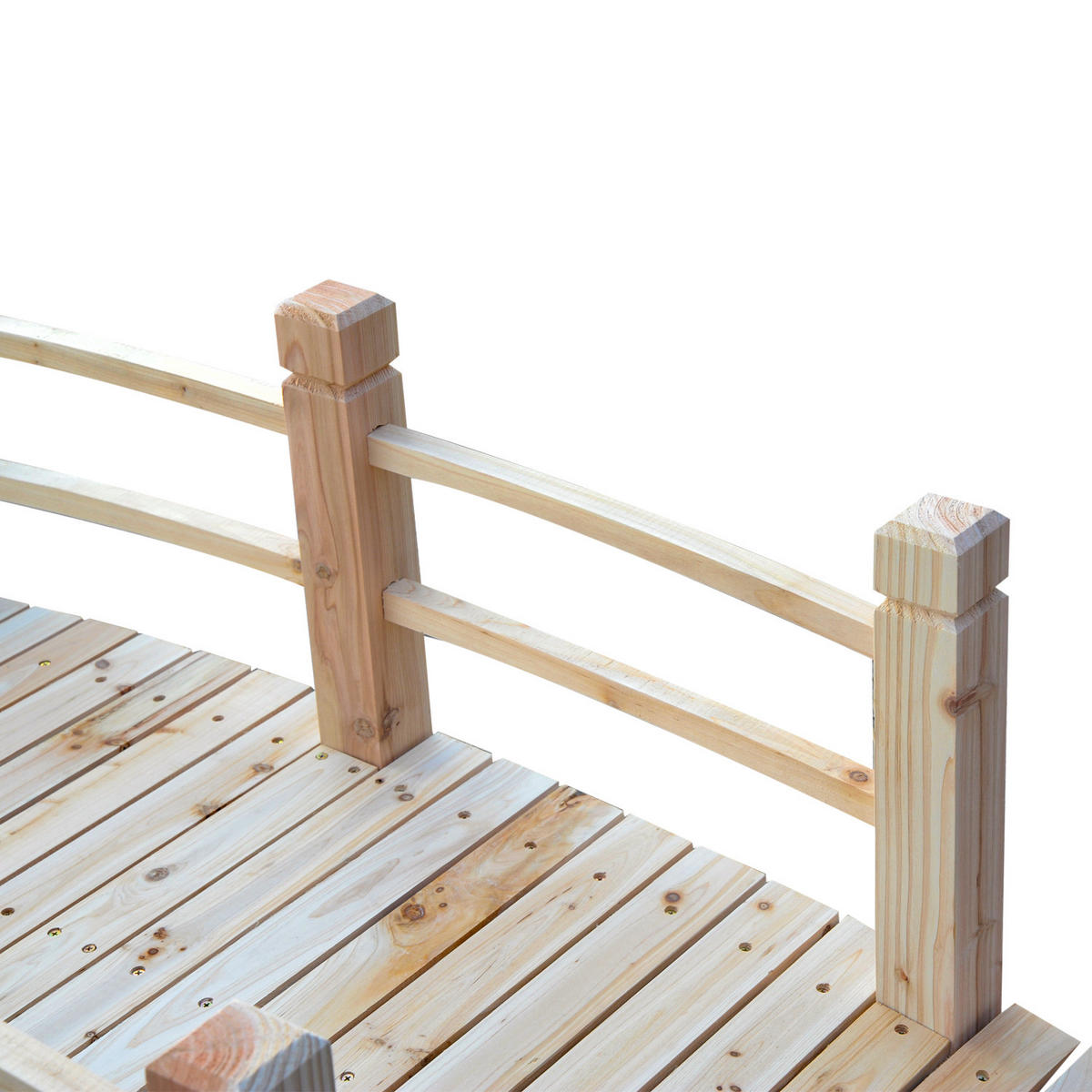 GARTENBRÜCKE, Tannenholz, Natur - Naturfarben, Holz (1525/67/48cm) - Outsunny