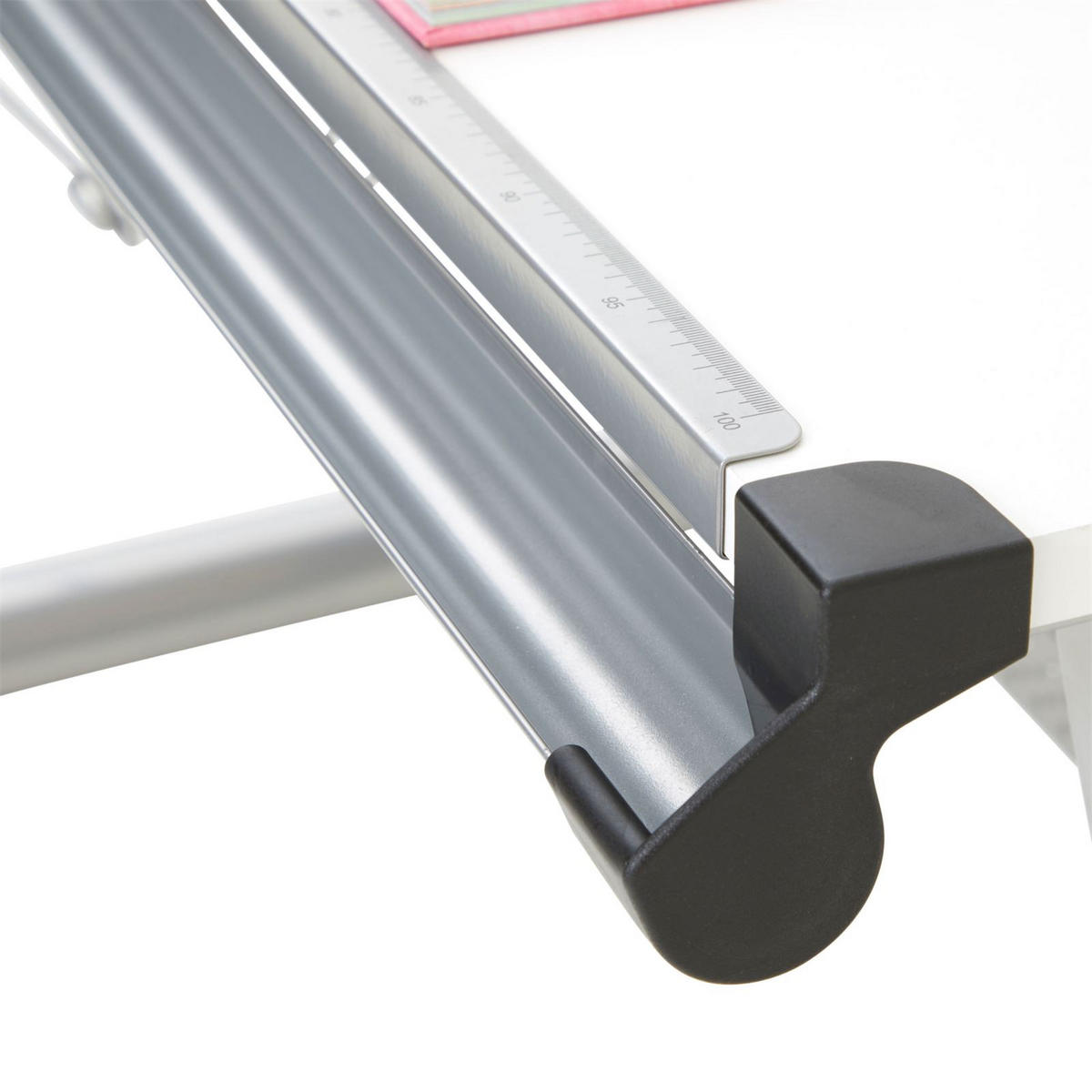 KINDERSCHREIBTISCH SARI weiß/alu - Alufarben/Weiß, Holzwerkstoff/Metall (111/93/60cm) - CARO-Möbel