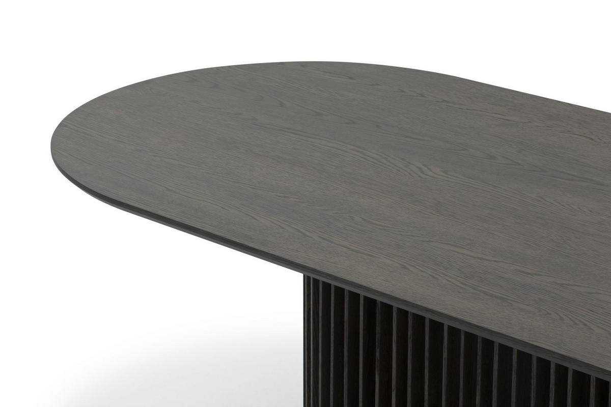 ESSTISCH Franz, Braune Massiveiche - Braun, Holz (220/105/76cm) - WOODEK