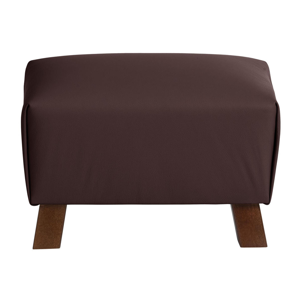 POLSTERHOCKER Kaylah Echtleder burgund - Bordeaux, Leder (28/28/40cm) - 58aufmkessel