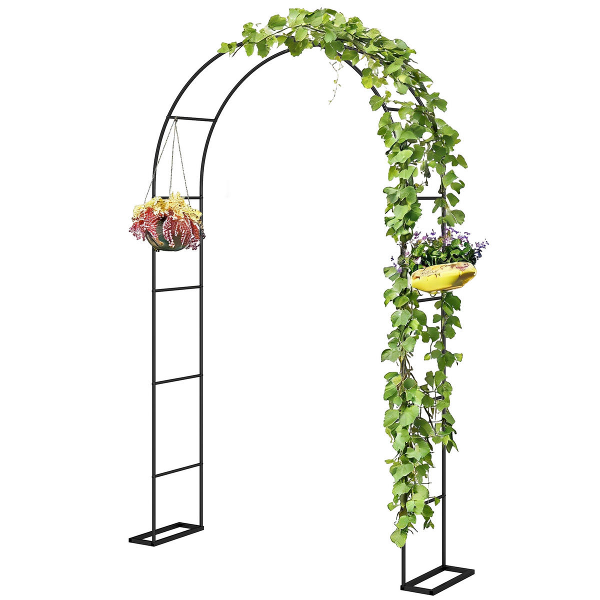 GARTENBOGEN,METALL Hochzeit Event,schwarz - Schwarz, Metall (23/12/62cm) - Vallsero