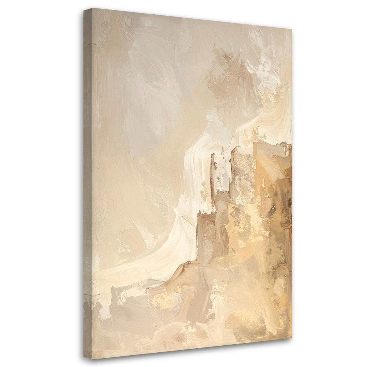 LEINWANDBILD Abstraktion 80x120cm - Beige, Textil (80/120cm) - Feeby