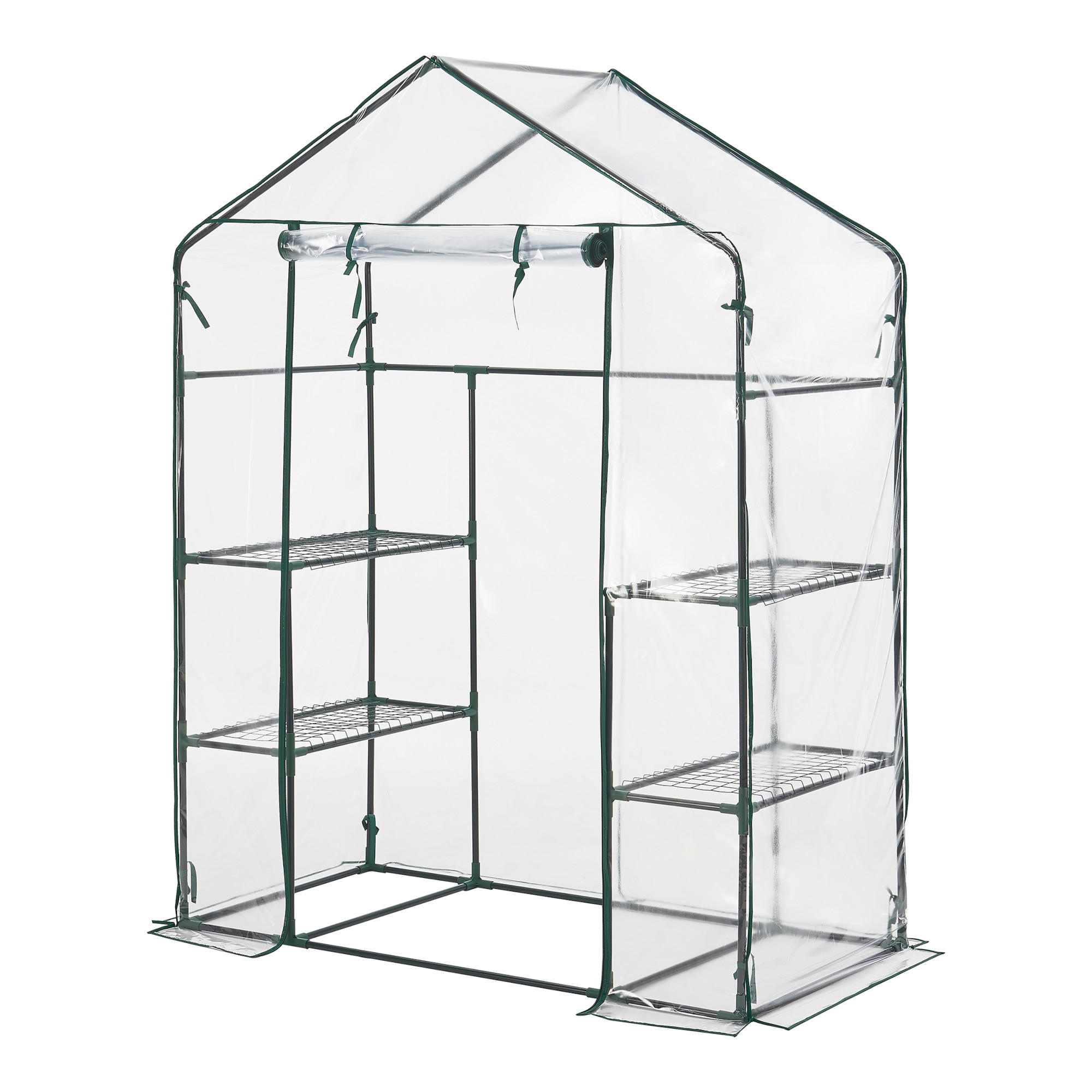 GEWÄCHSHAUS Hoorn - Transparent, Kunststoff (140/195/73cm) - [en.casa]