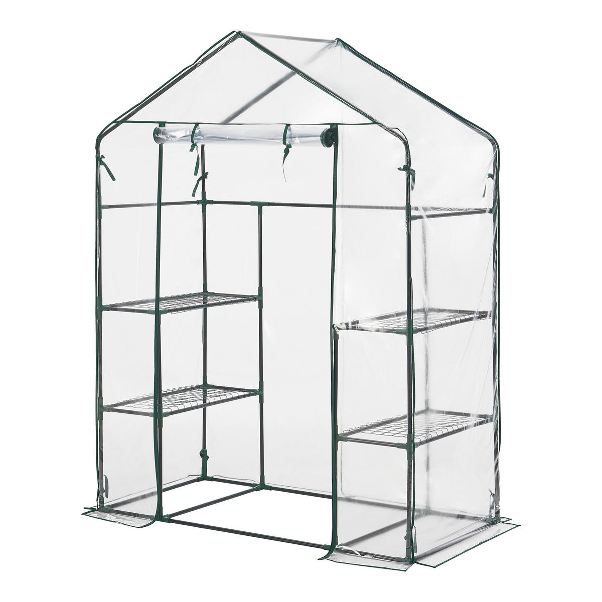 GEWÄCHSHAUS Hoorn - Transparent, Kunststoff (140/195/73cm) - [en.casa]