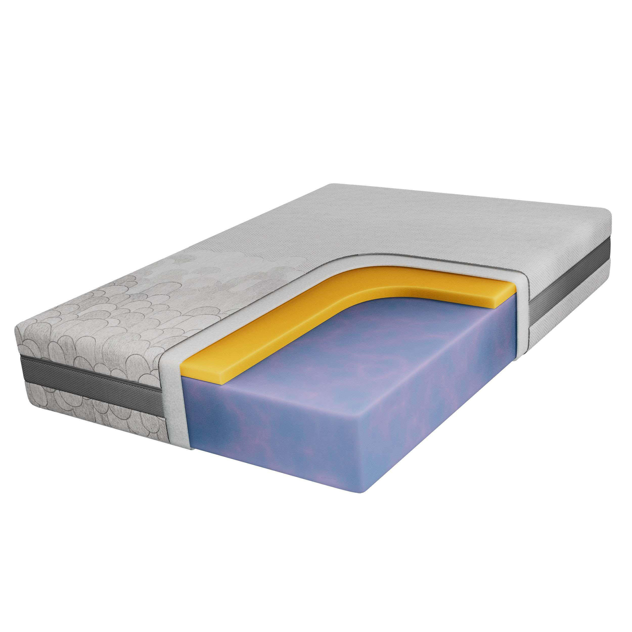 MKS Viscomatratze Hellgrau 200x200 cm