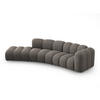 SOFA modular links Lupine aus Chenille-Stoff grau 5 Sitzplätze - Grau, Textil (166/70/335cm) - Micadoni