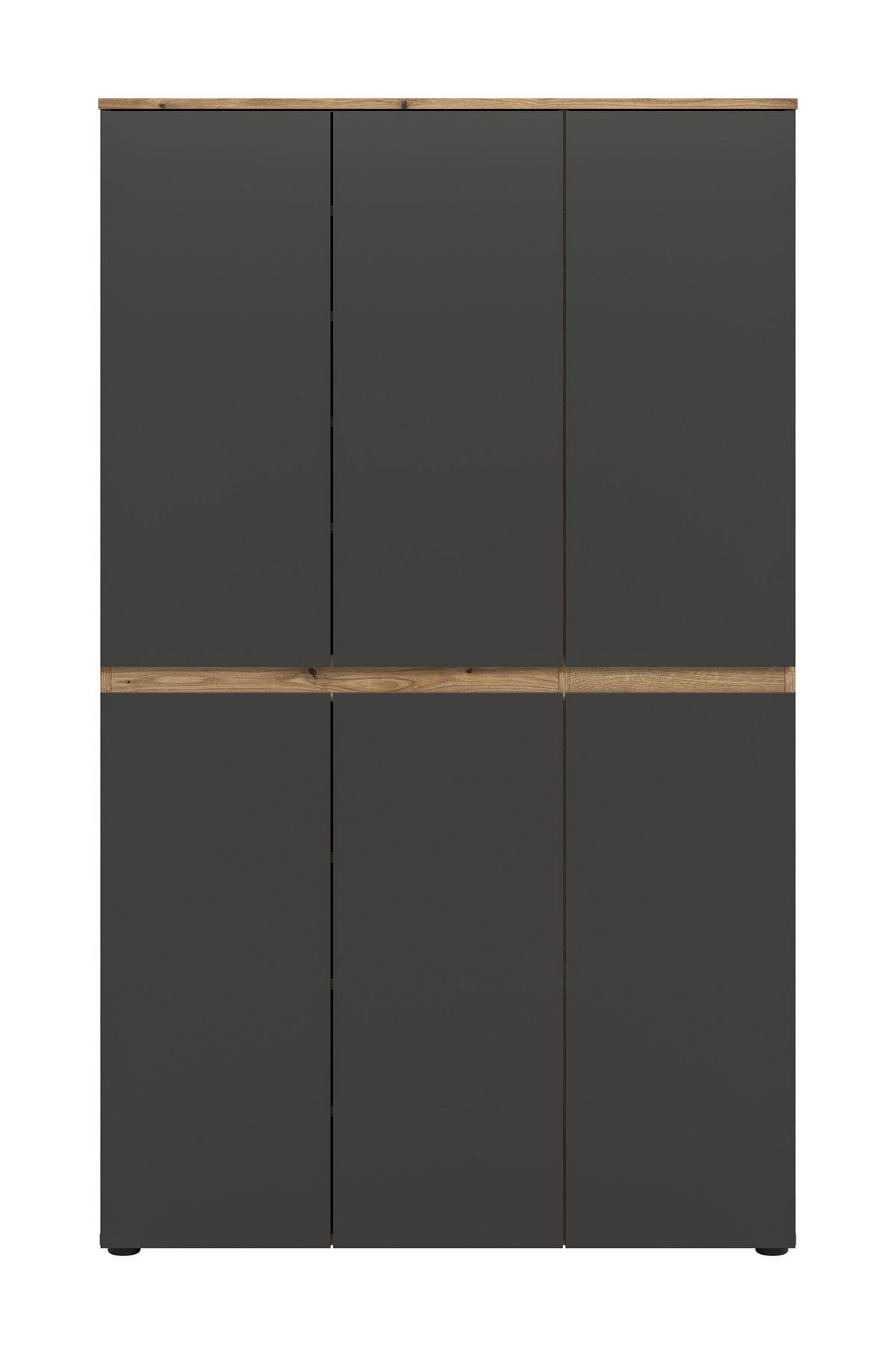 UNIVERSALSCHRANK SCARPA (B/H/T: ca. 105/175/37 cm) in Evoke Oak Nachbildung/anthrazit - Eichefarben, Holzwerkstoff (105/175/37cm)