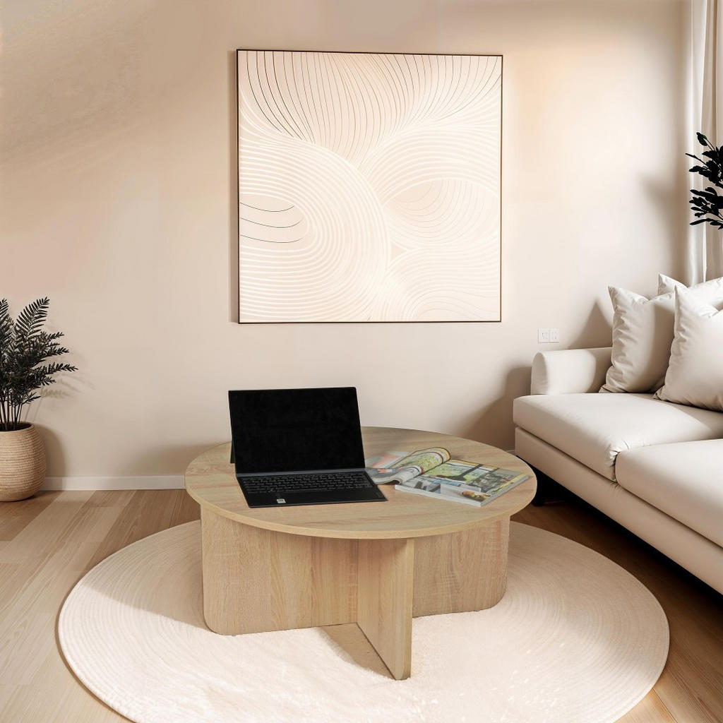 Thumbnail - Weber Industries Couchtisch, Sonoma Eiche, Holzwerkstoff, Nachbildung, 80x42x80 cm, Wohnzimmer, Wohnzimmertische, Coucht...