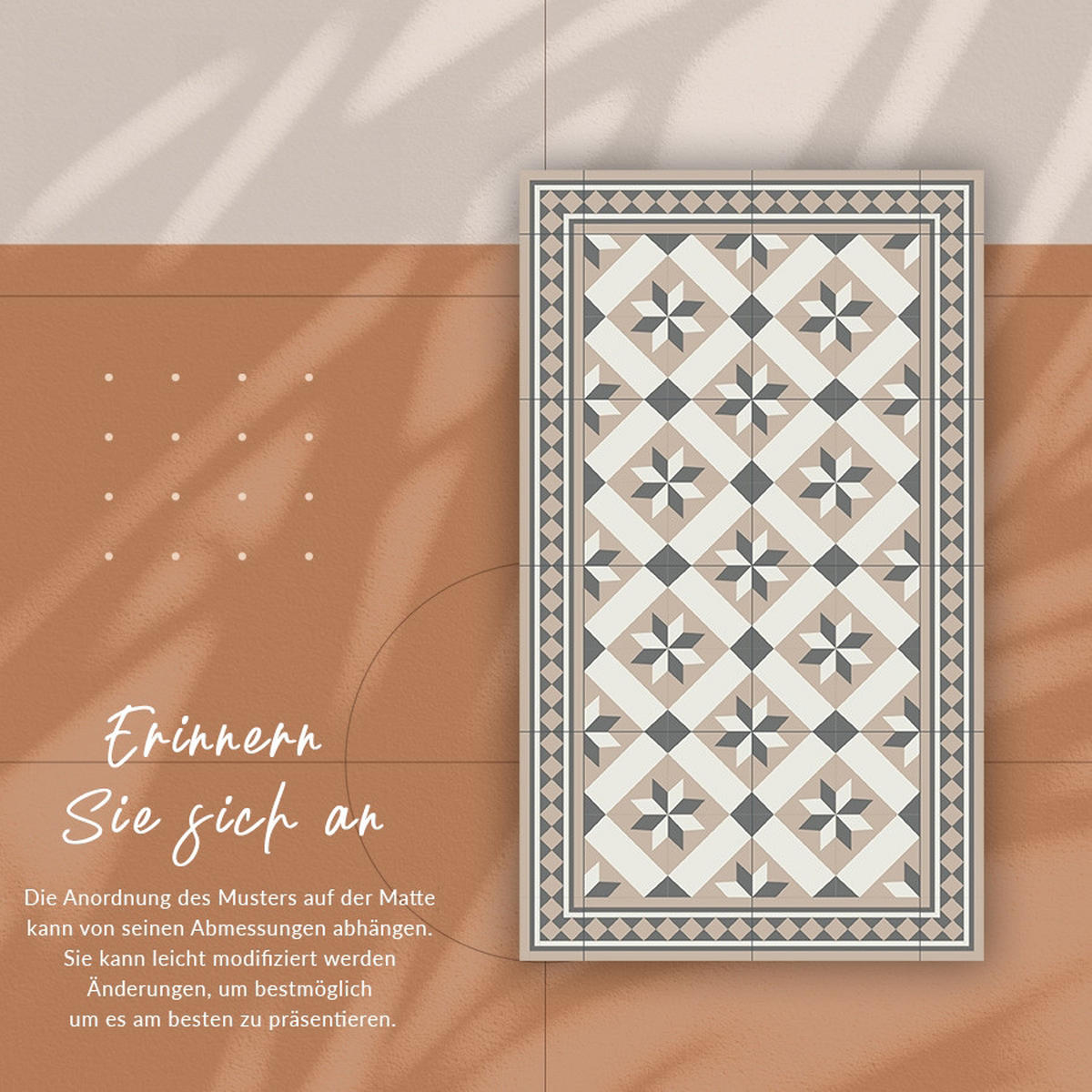 VINYL TEPPICH 150x225 cm Portugiesisches Muster - Türkis, Kunststoff (150/225cm) - TULUP