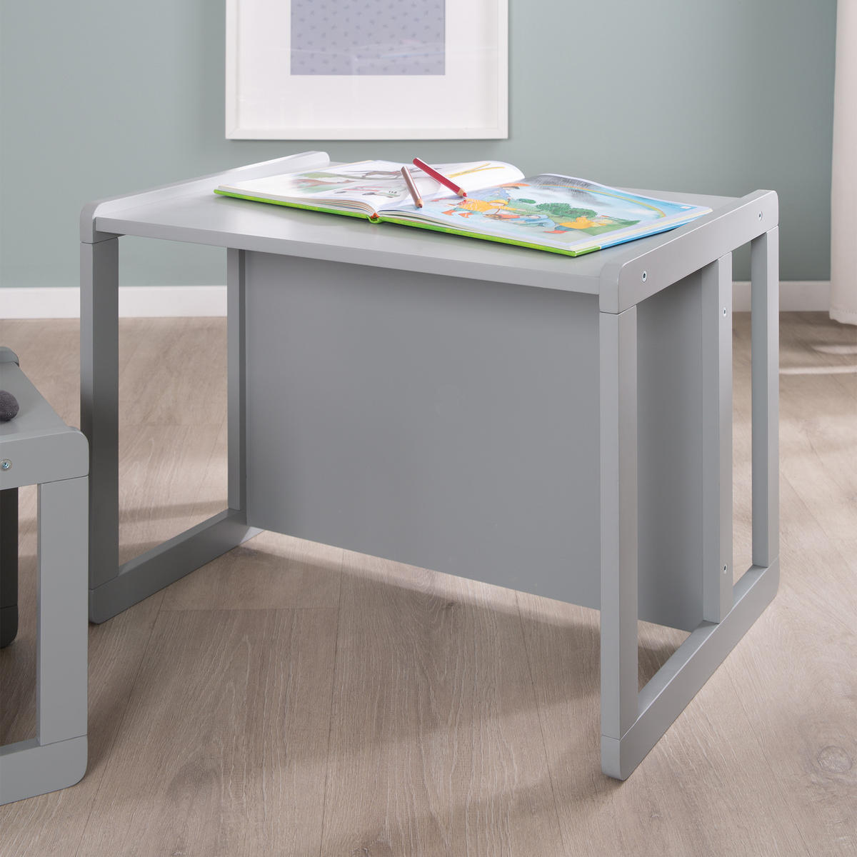 KINDERSITZGRUPPE 3in1 - Grau, Holzwerkstoff (61/30/44cm) - Roba