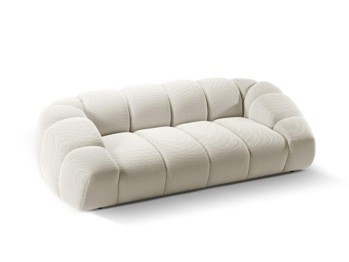 SOFA Diana aus 3D-Stoff leichtes beige 3 Sitzplätze - Creme, Textil (114/72/234cm) - Micadoni