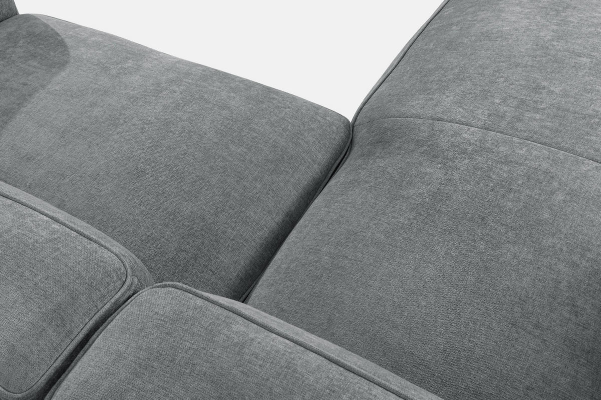 ECKSOFA LINKS FUBBO, Grau - Grau, Holz/Holzwerkstoff (225/176cm) - KONSIMO®