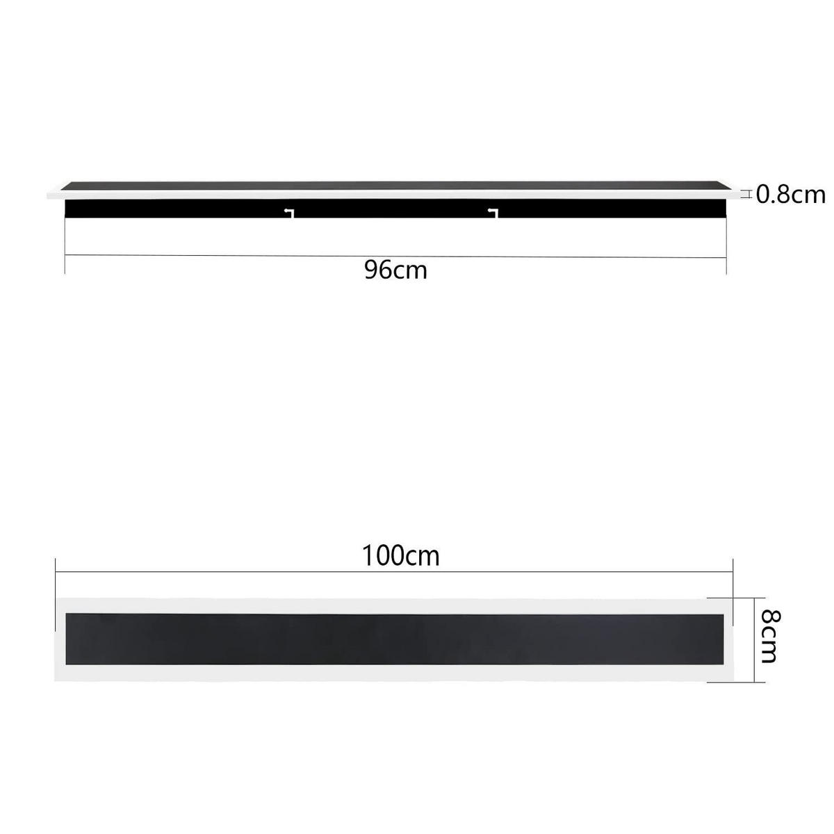 LED WANDLEUCHTE Lichtblick - Schwarz, Metall (8/4/100cm) - Nettlife