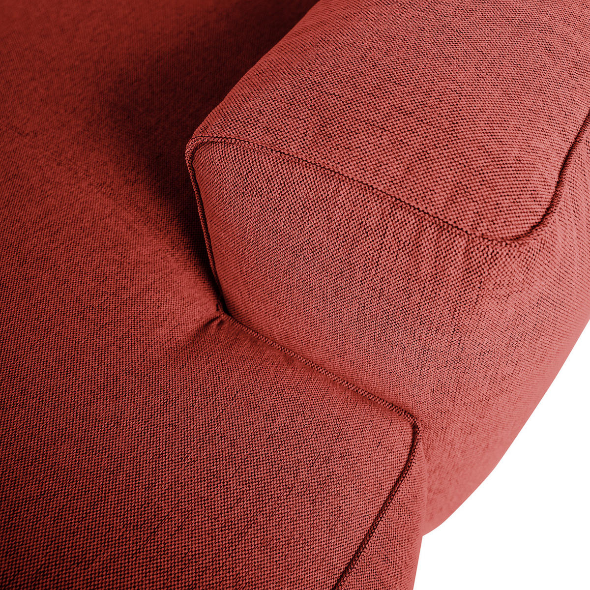 3-SITZER ECKSOFA mit Longchair - Rot/Schwarz, Kunststoff/Textil (317/173cm) - home24