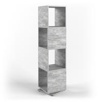 DREHREGAL Beton 35.2 x 144.2 cm - Grau, Holzwerkstoff (35.2/144.2/35.2cm) - Vicco