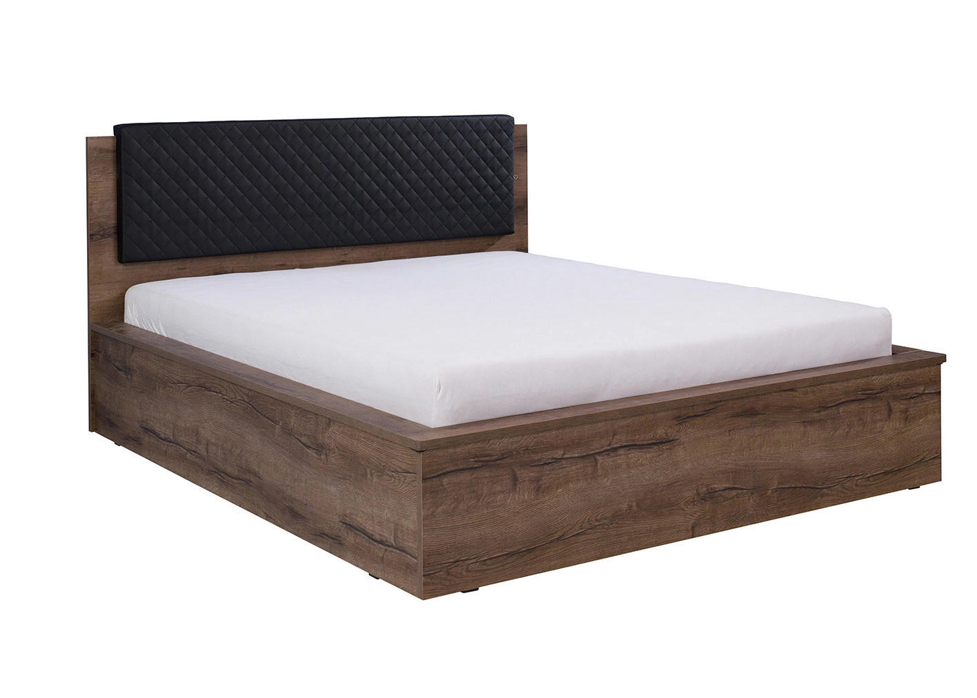 DOPPELBETT Martin 160x200 mit Bettkasten - Schwarz/Braun, Holzwerkstoff/Metall (160/200cm) - Ravio