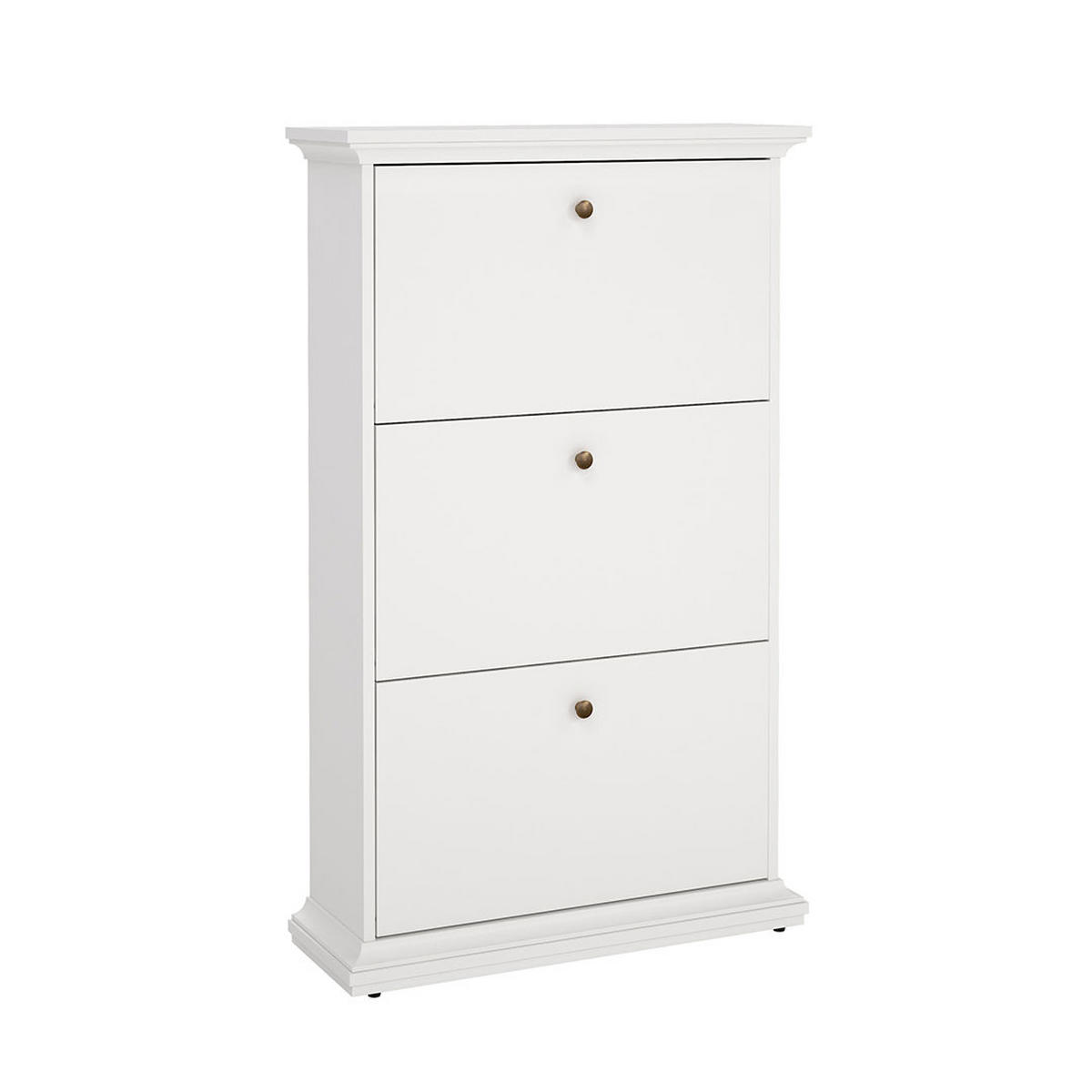 SCHUHSCHRANK Venedig Weiß 78/28/128 cm - Weiß, Holzwerkstoff (78/128/28cm) - ebuy24