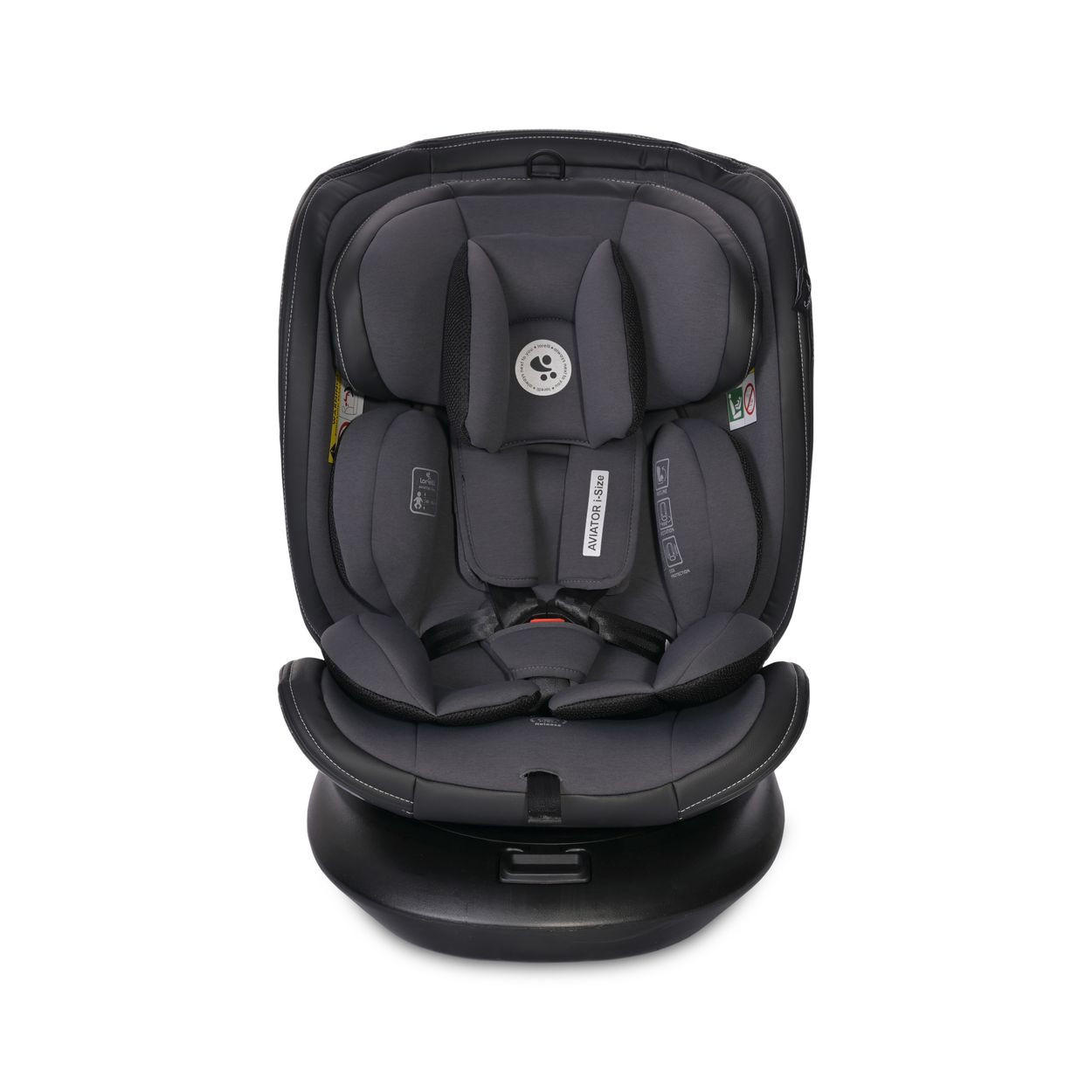 KINDERSITZ i-Size Aviator grau (40-150cm) 360° drehbar, verstellbar, Isofix - Grau, Kunststoff (47/62/52cm) - Lorelli